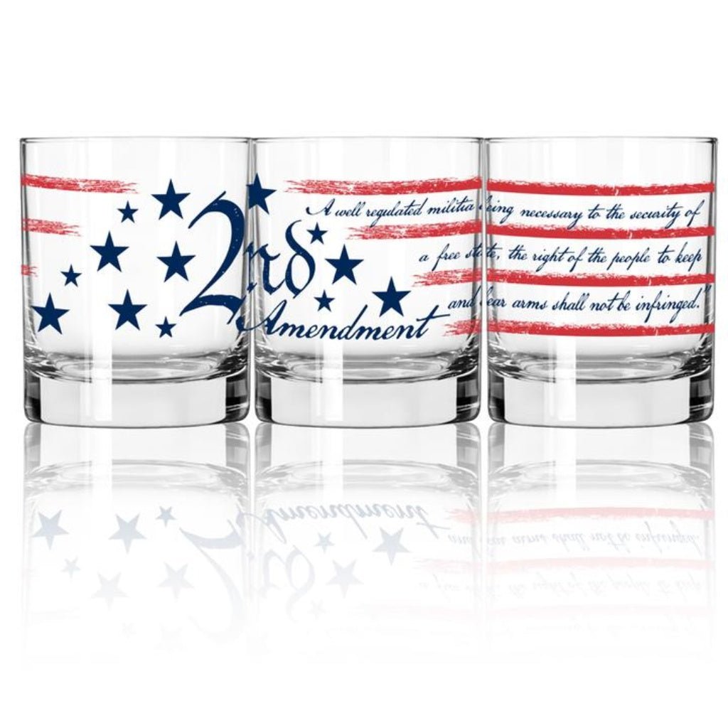 Handcrafted 2nd Amendment Rocks Glass (Made in the USA) - PatriotDepot.com