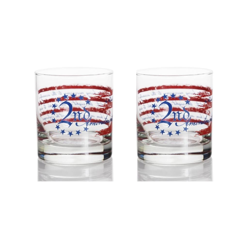 Handcrafted 2nd Amendment Rocks Glass (Made in the USA) - PatriotDepot.com