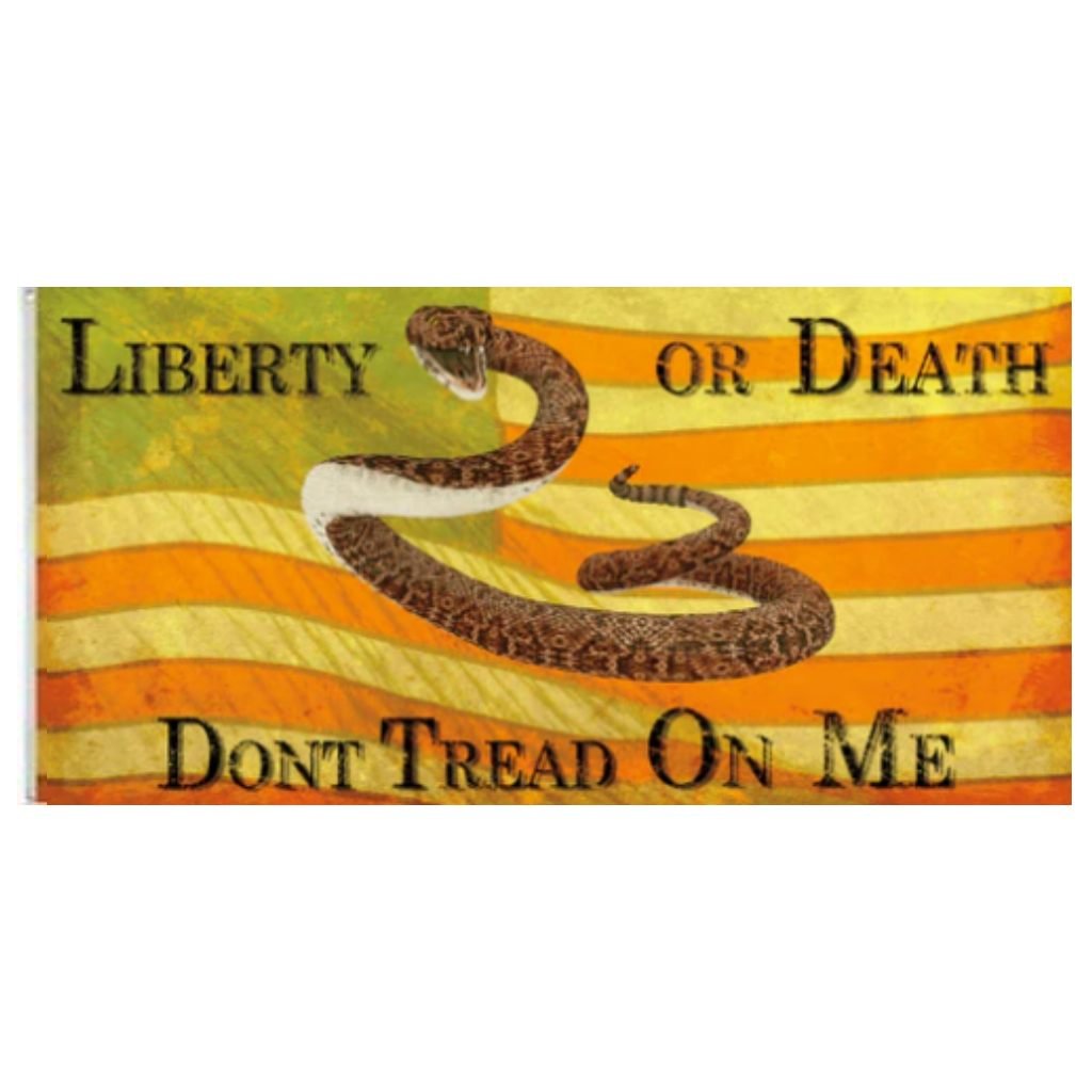 Historic Liberty or Death DTOM American Flag 3'x5' - PatriotDepot.com