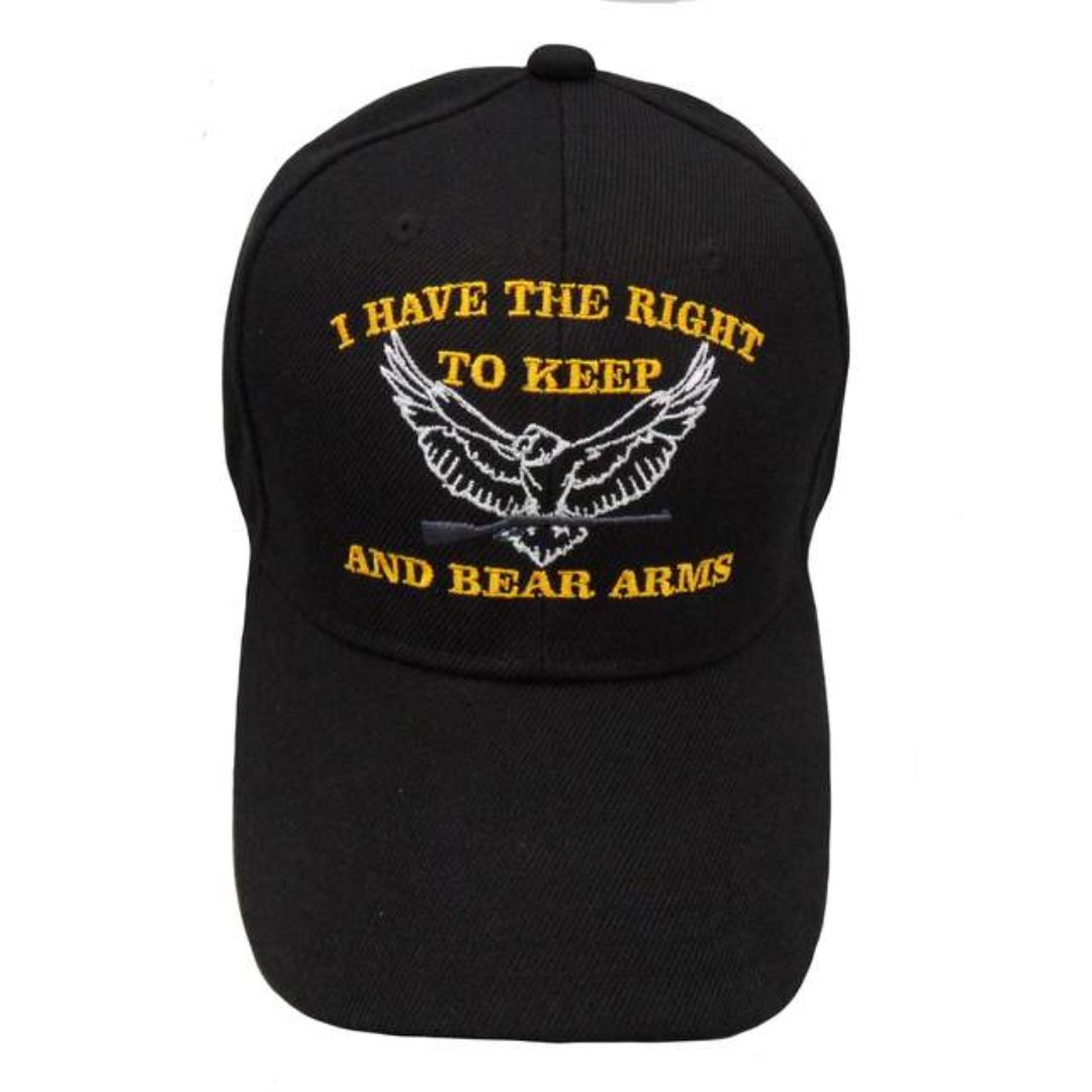 I Have the Right to Keep and Bear Arms Embroidered Hat (Black) - PatriotDepot.com