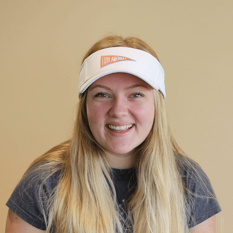 I Love America Women's Visor - PatriotDepot.com