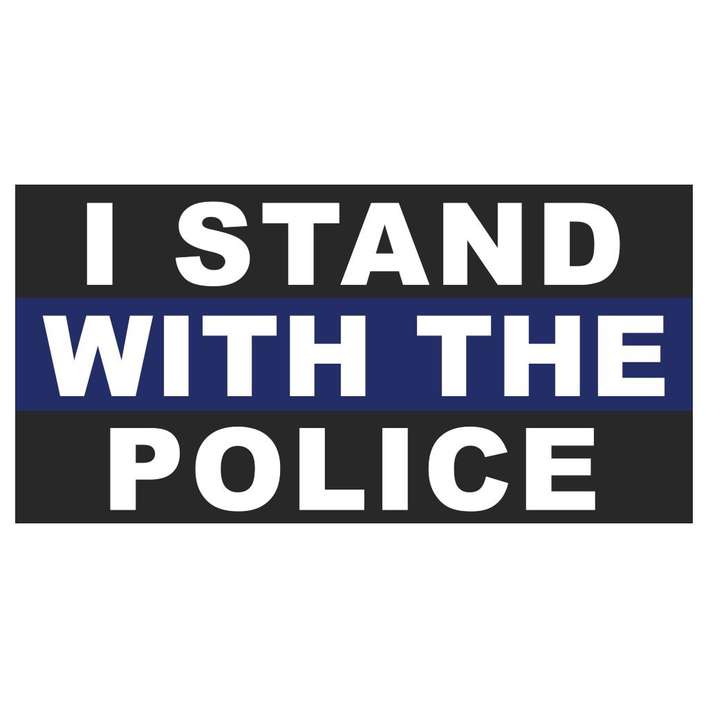 I Stand with Police Bumper Sticker - PatriotDepot.com