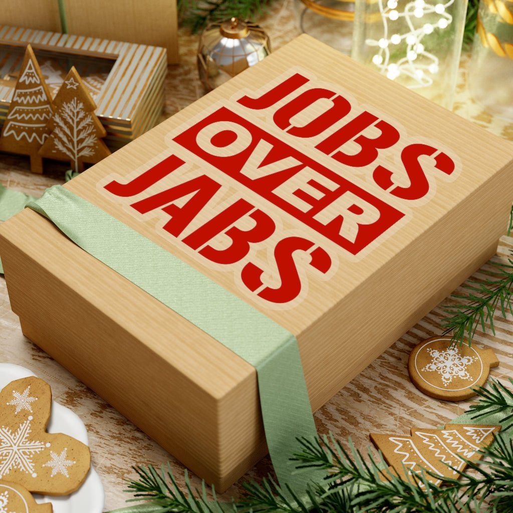 Jobs Over Jabs Kiss - Cut Stickers (4 Sizes) - PatriotDepot.com