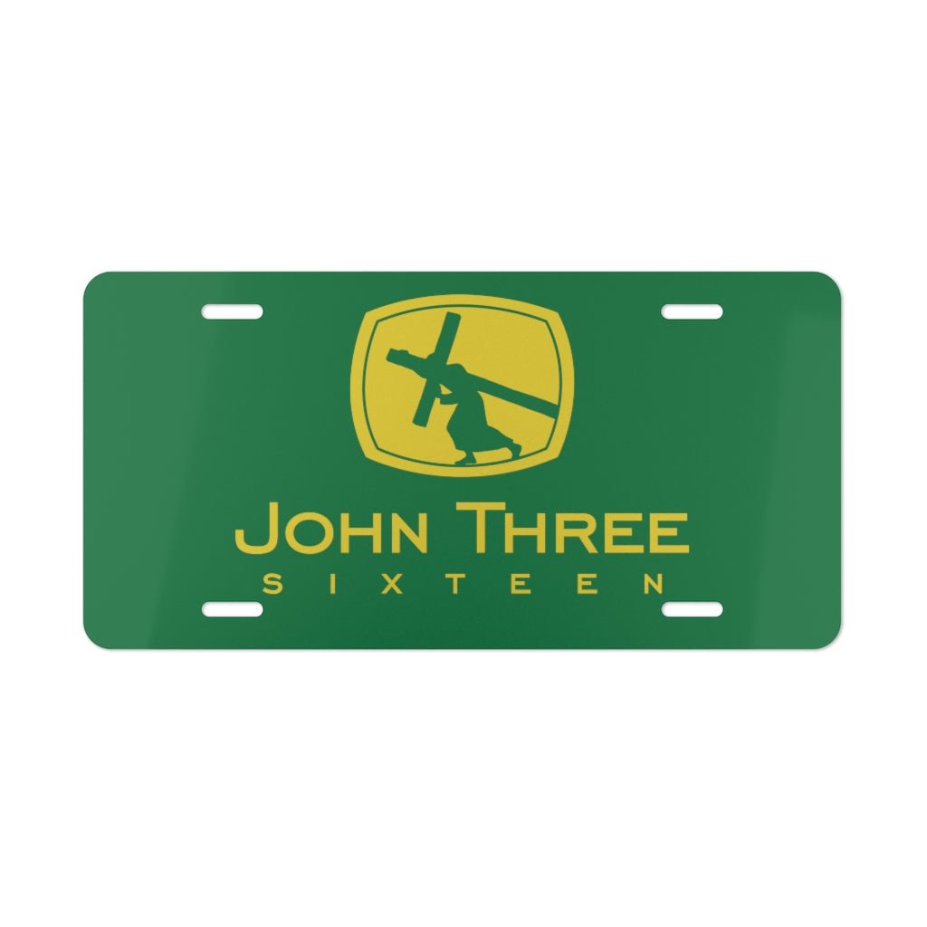 John Three Sixteen Aluminum Vanity Plate - PatriotDepot.com