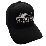 Let Freedom Roll Custom Embroidered Hat (Black) - PatriotDepot.com