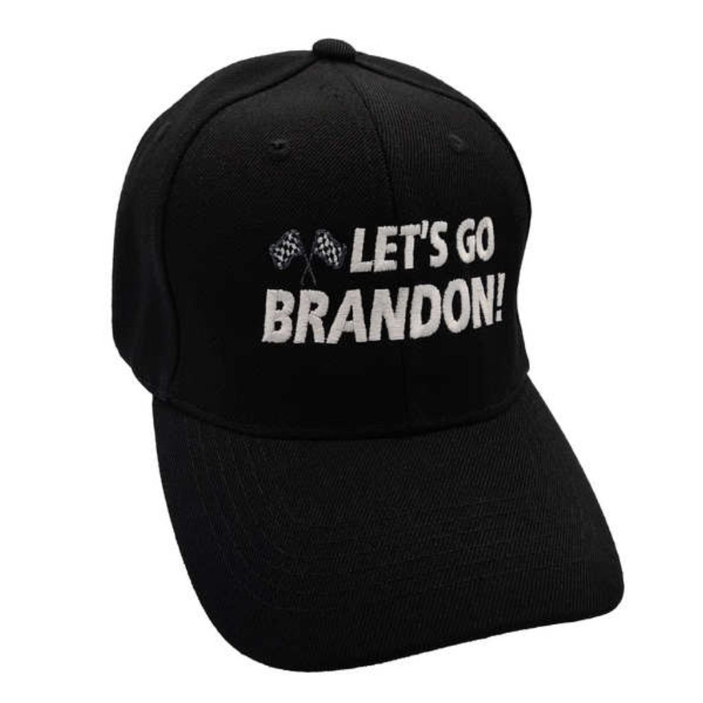 Let's Go Brandon Custom Embroidered Hats (Black) - PatriotDepot.com