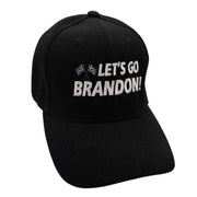 Let's Go Brandon Custom Embroidered Hats (Black) - PatriotDepot.com