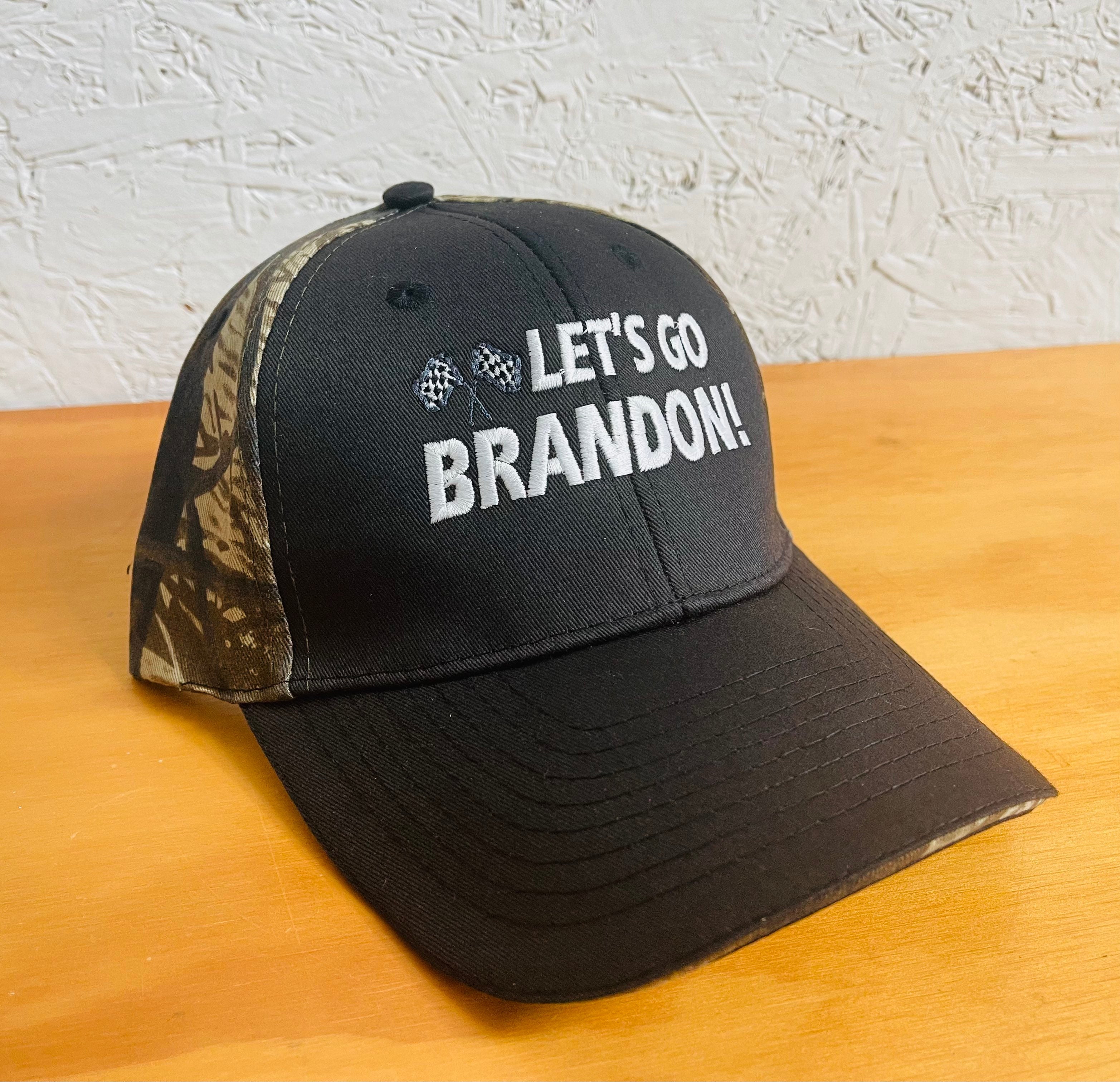 Let's Go Brandon Custom Embroidered Hats (Black/Camo) - PatriotDepot.com
