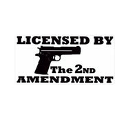 Licensed By the 2nd Amendment Sticker - PatriotDepot.com