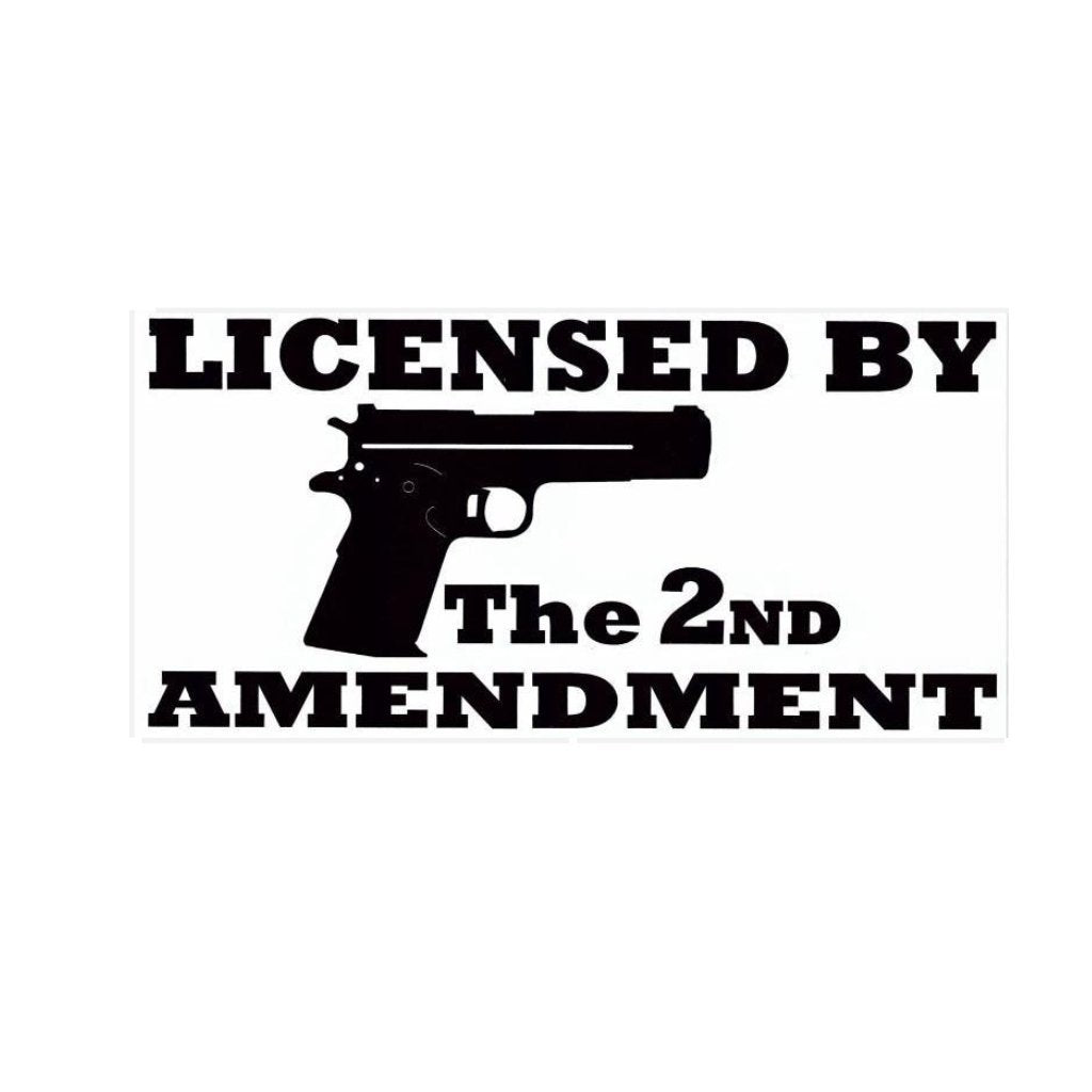 Licensed By the 2nd Amendment Sticker - PatriotDepot.com