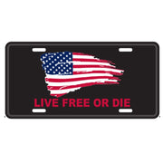 Live Free or Die Aluminum License Plate - PatriotDepot.com