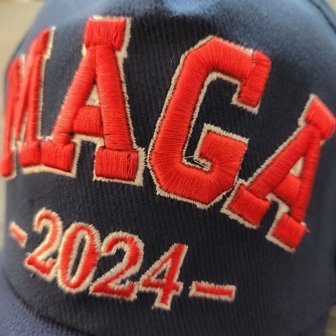 MAGA 2024 3D Custom Embroidered Hat (Navy) - PatriotDepot.com
