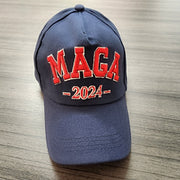 MAGA 2024 3D Custom Embroidered Hat (Navy) - PatriotDepot.com