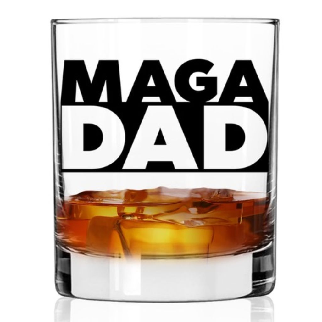 Maga Dad Rocks Glass (Made In The USA) - PatriotDepot.com