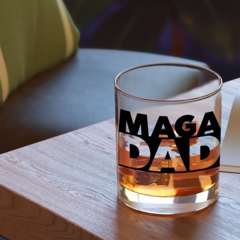 Maga Dad Rocks Glass (Made In The USA) - PatriotDepot.com