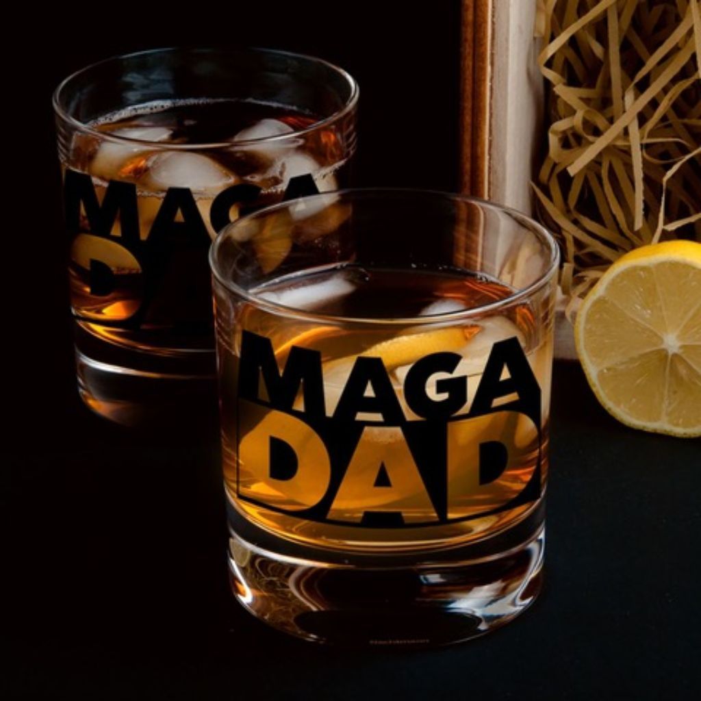 Maga Dad Rocks Glass (Made In The USA) - PatriotDepot.com