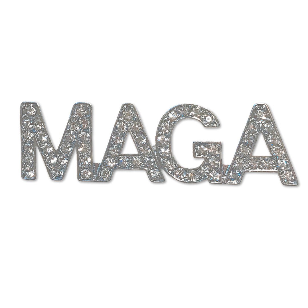 MAGA Rhinestone Brooch - PatriotDepot.com