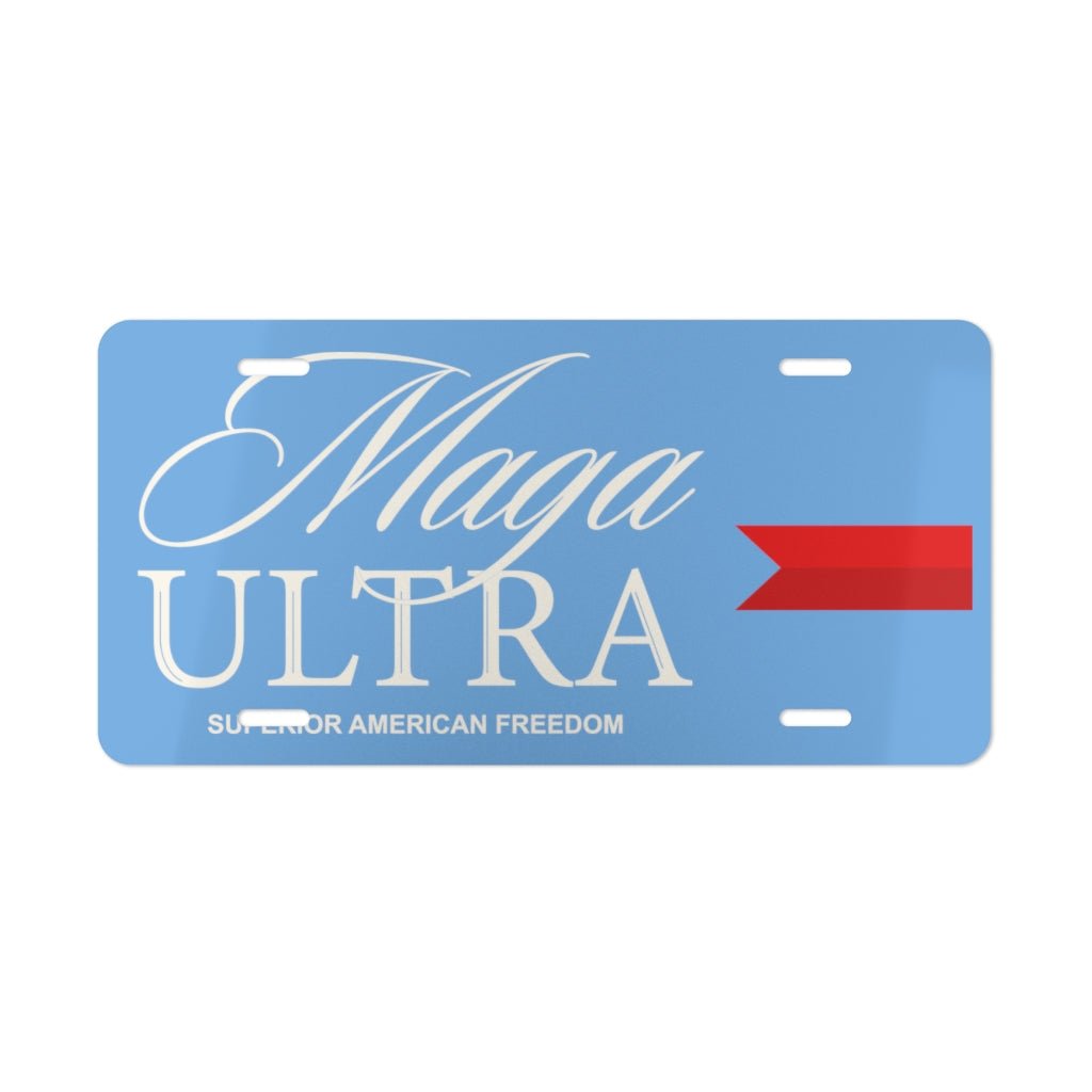 MAGA Ultra "Superior American Freedom" Aluminum Vanity Plate - PatriotDepot.com