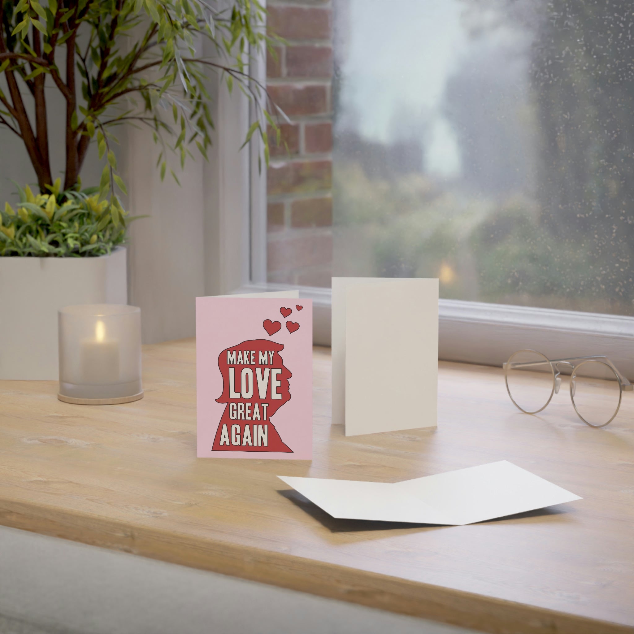 Make My Love Great Again Trump Greeting Cards (1, 10, 30, and 50pcs) - PatriotDepot.com