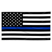 Memorial Thin Blue Line American 3'x5' Flag - PatriotDepot.com