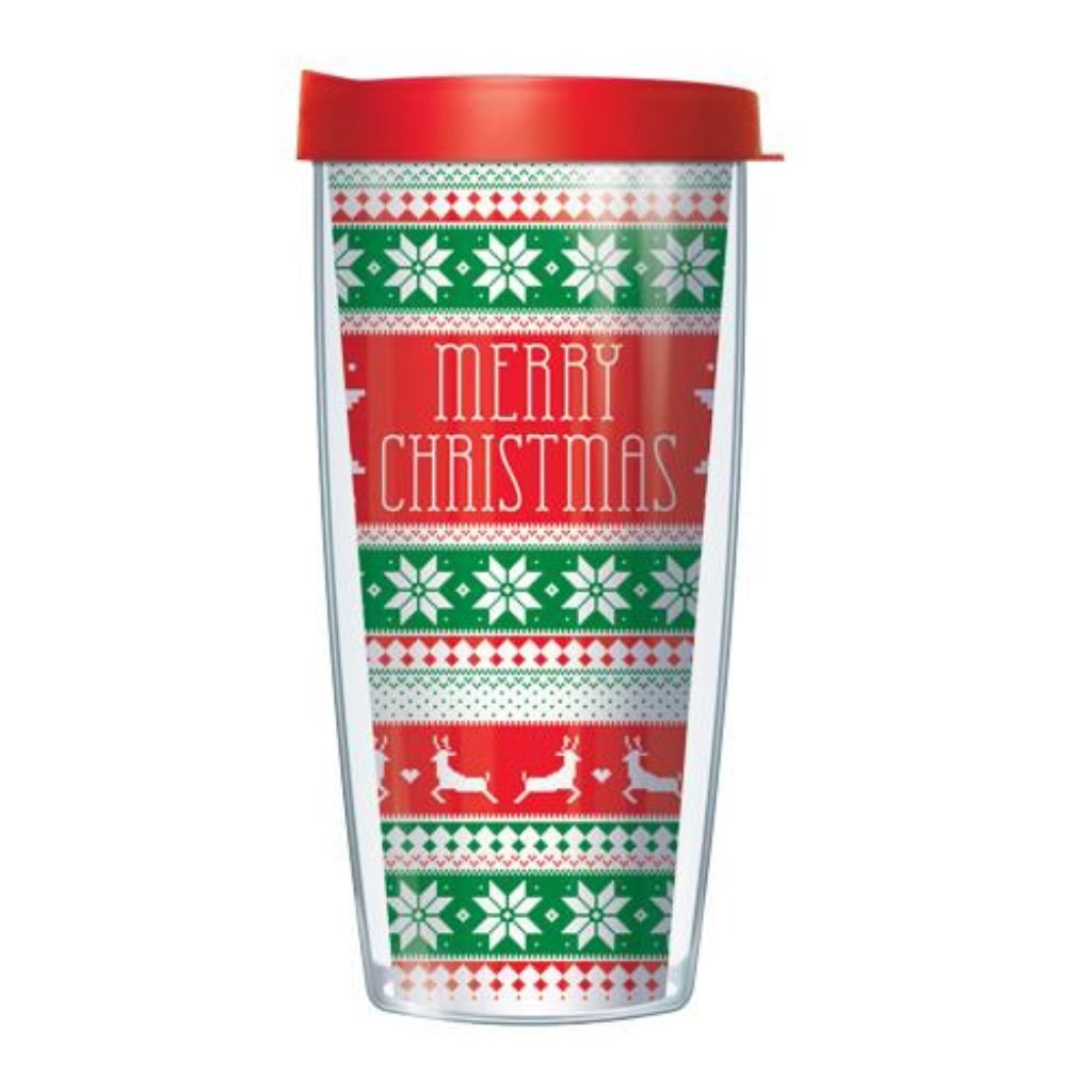 Merry Christmas Ugly Sweater Tumbler (Made in the USA) - PatriotDepot.com