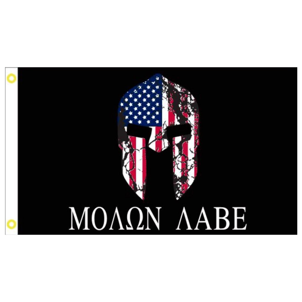 Molon Labe Patriotic 3'x5' Flag - PatriotDepot.com