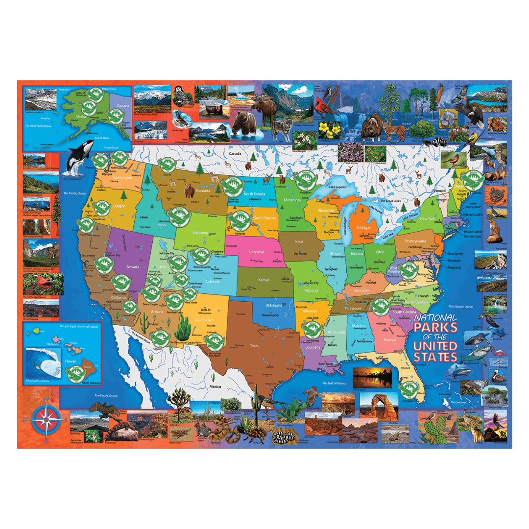 National Parks of the USA 1000 Piece Puzzle - PatriotDepot.com