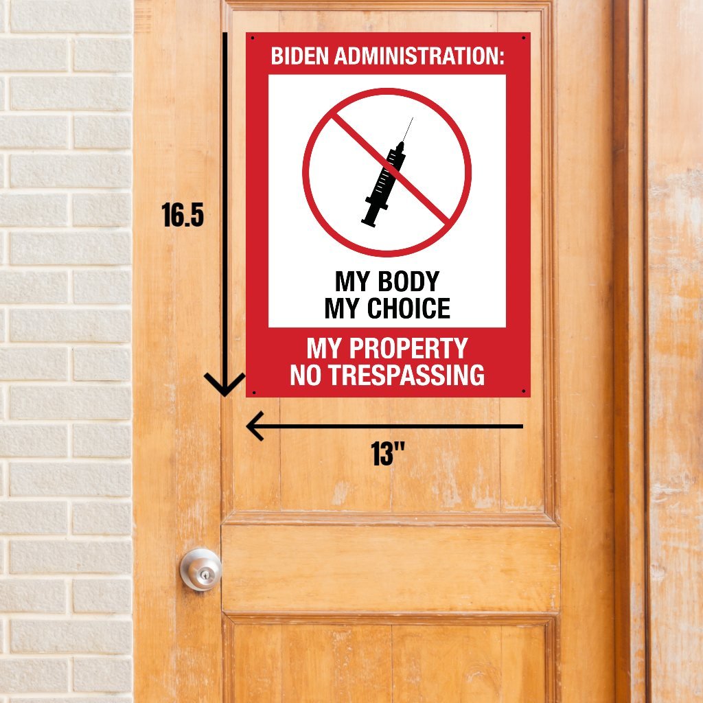 No Trespassing: Biden Administration Steel Sign (Made in the USA) - PatriotDepot.com