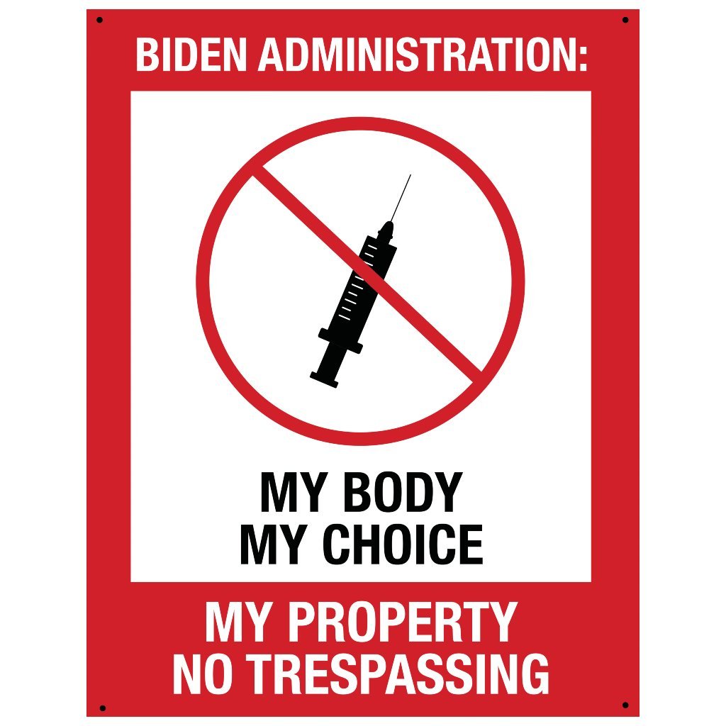 No Trespassing: Biden Administration Steel Sign (Made in the USA) - PatriotDepot.com