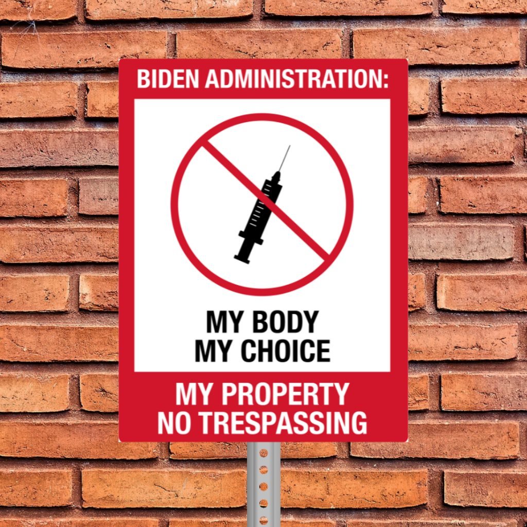 No Trespassing: Biden Administration Steel Sign (Made in the USA) - PatriotDepot.com