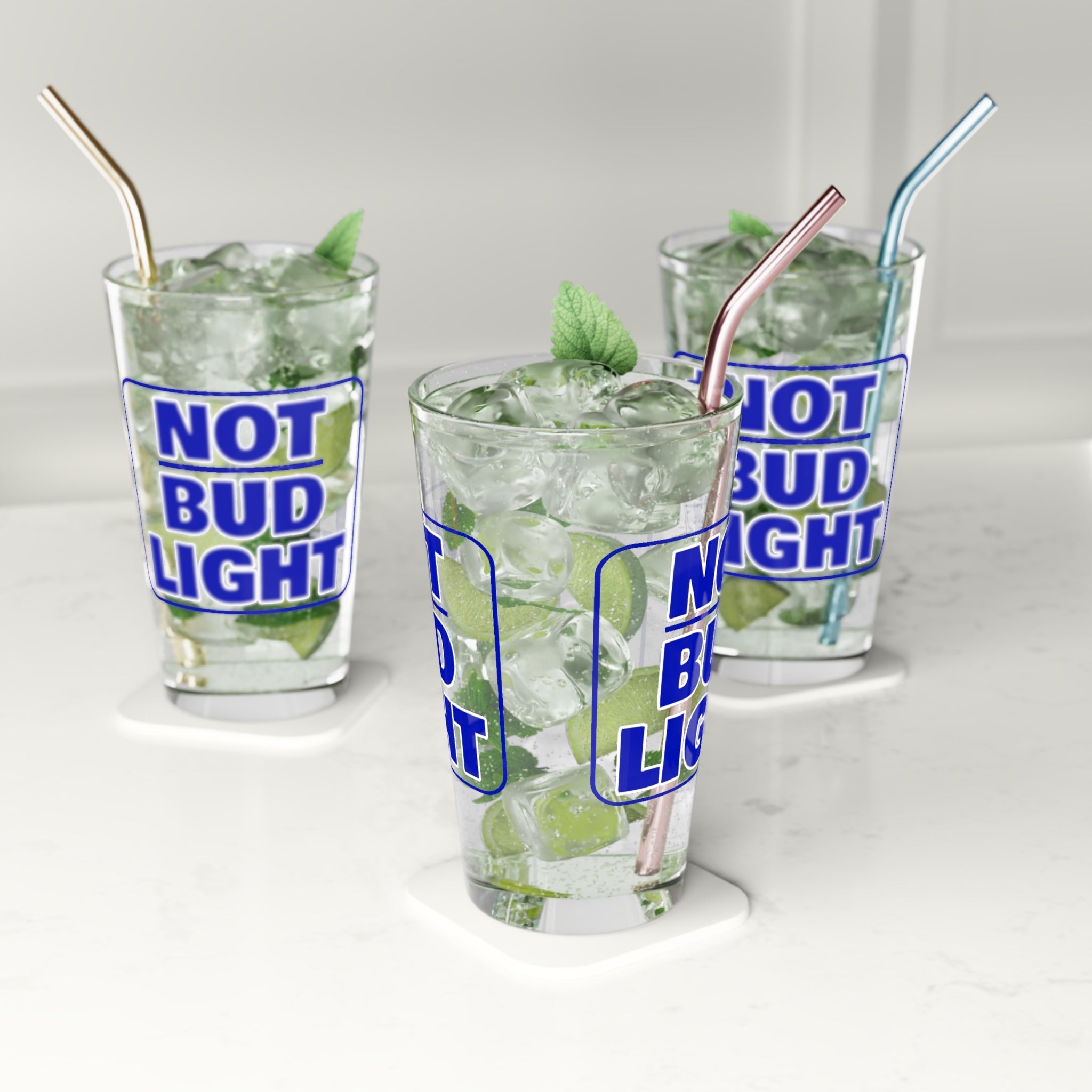 Not Bud Light Pint Glass - PatriotDepot.com