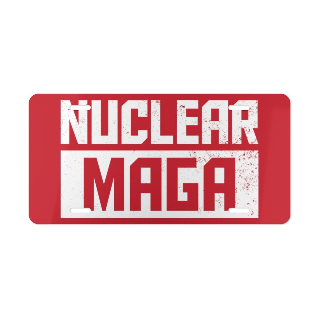 Nuclear MAGA Aluminum Vanity Plate - PatriotDepot.com