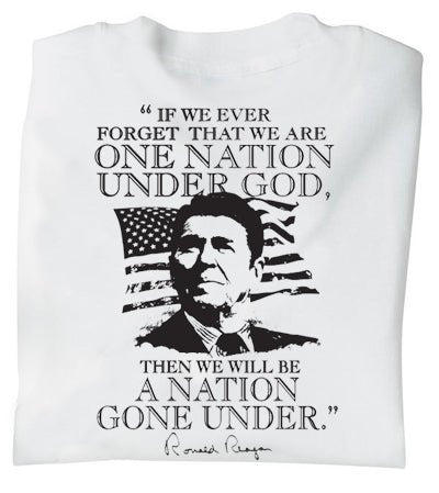 One Nation Under God Reagan Unisex T-Shirt - PatriotDepot.com