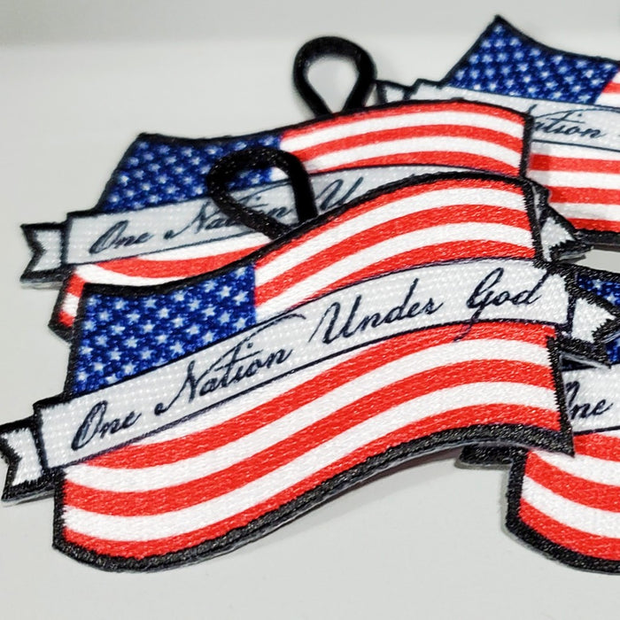 Patriotic One Nation Under God Ornament (embroidered)