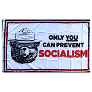 Only You Can Prevent Socialism Bear 3'x5' Flag - PatriotDepot.com