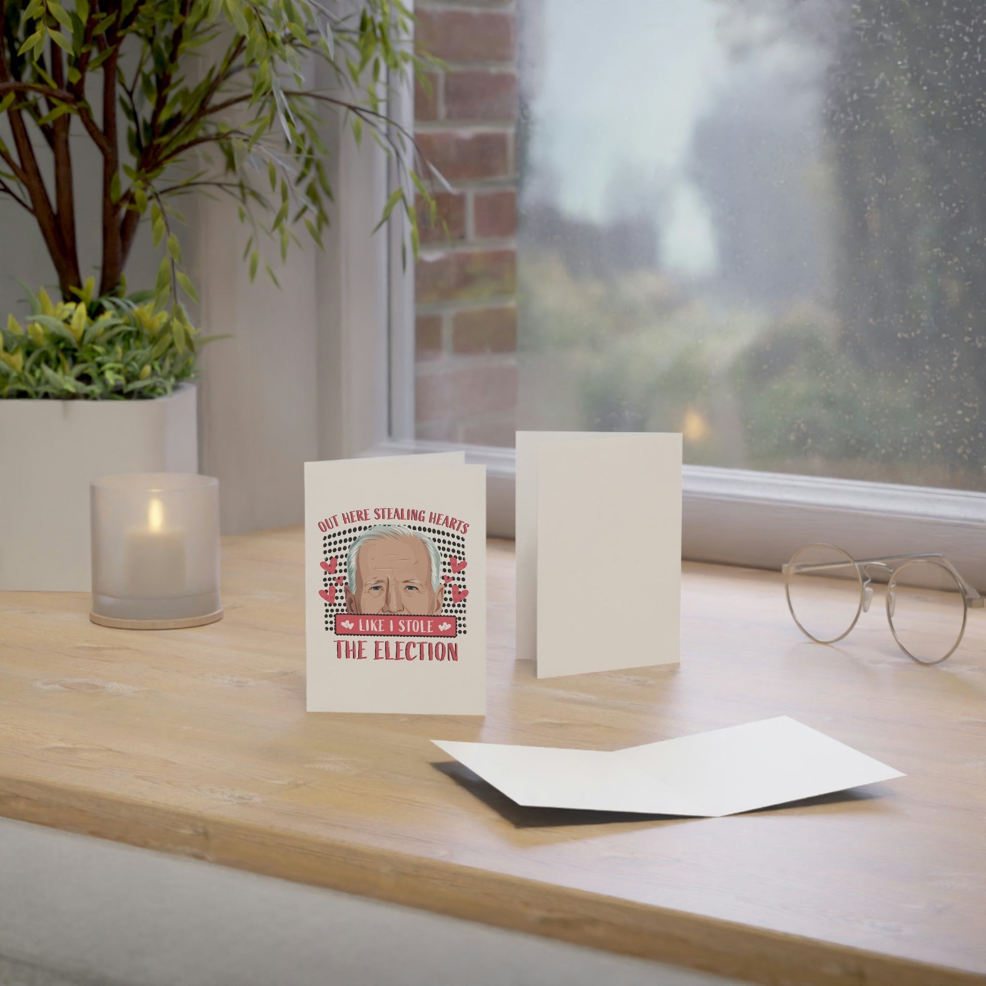 Out Here Stealing Hearts Like I Stole the Election Greeting Cards (1, 10, 30, and 50pcs) - PatriotDepot.com