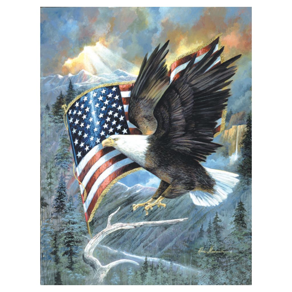 Patriotic American Eagle 500 Piece Puzzle (Made in the USA) - PatriotDepot.com