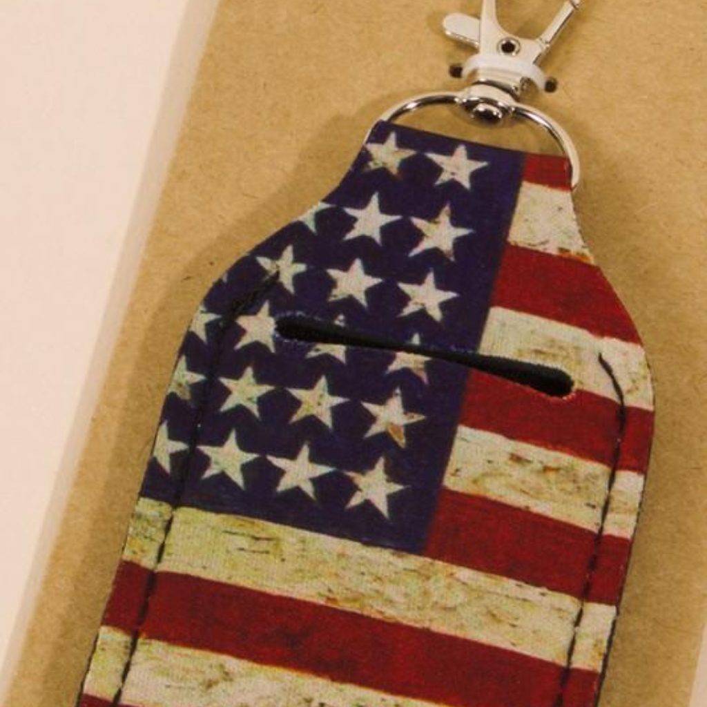 Patriotic Hand Sanitizer Holder (w/clip) - PatriotDepot.com