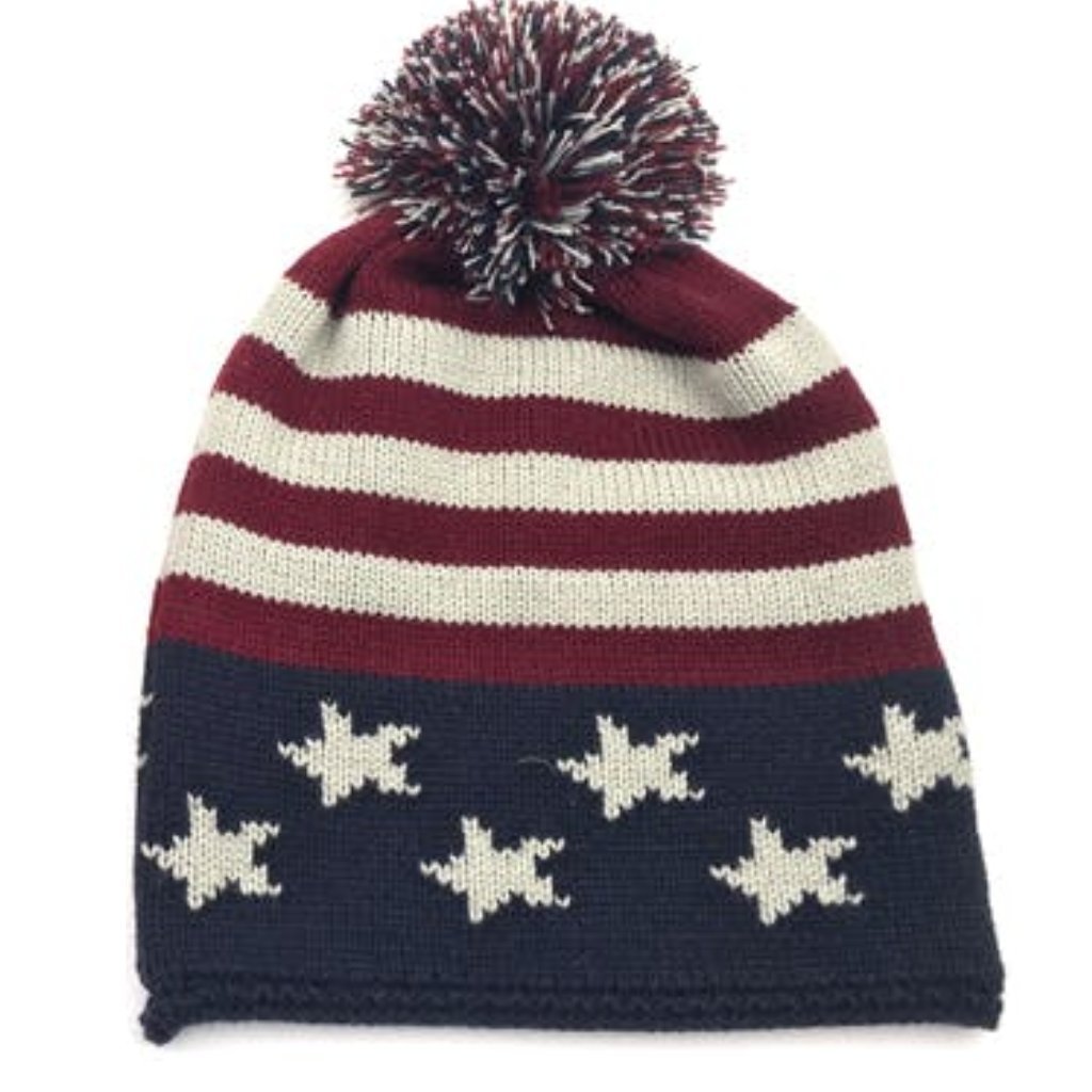 Patriotic Pom - Pom Beanies (2 Styles) - PatriotDepot.com