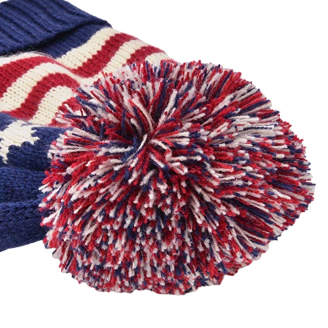 Patriotic Stars & Stripes Pom - Pom Toboggan - PatriotDepot.com
