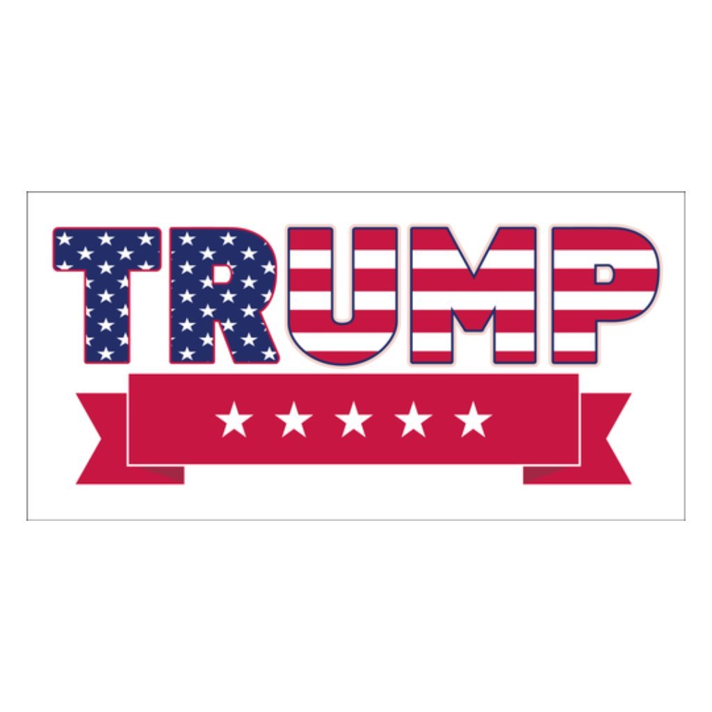 Patriotic Trump 5 Star Bumper Sticker - PatriotDepot.com