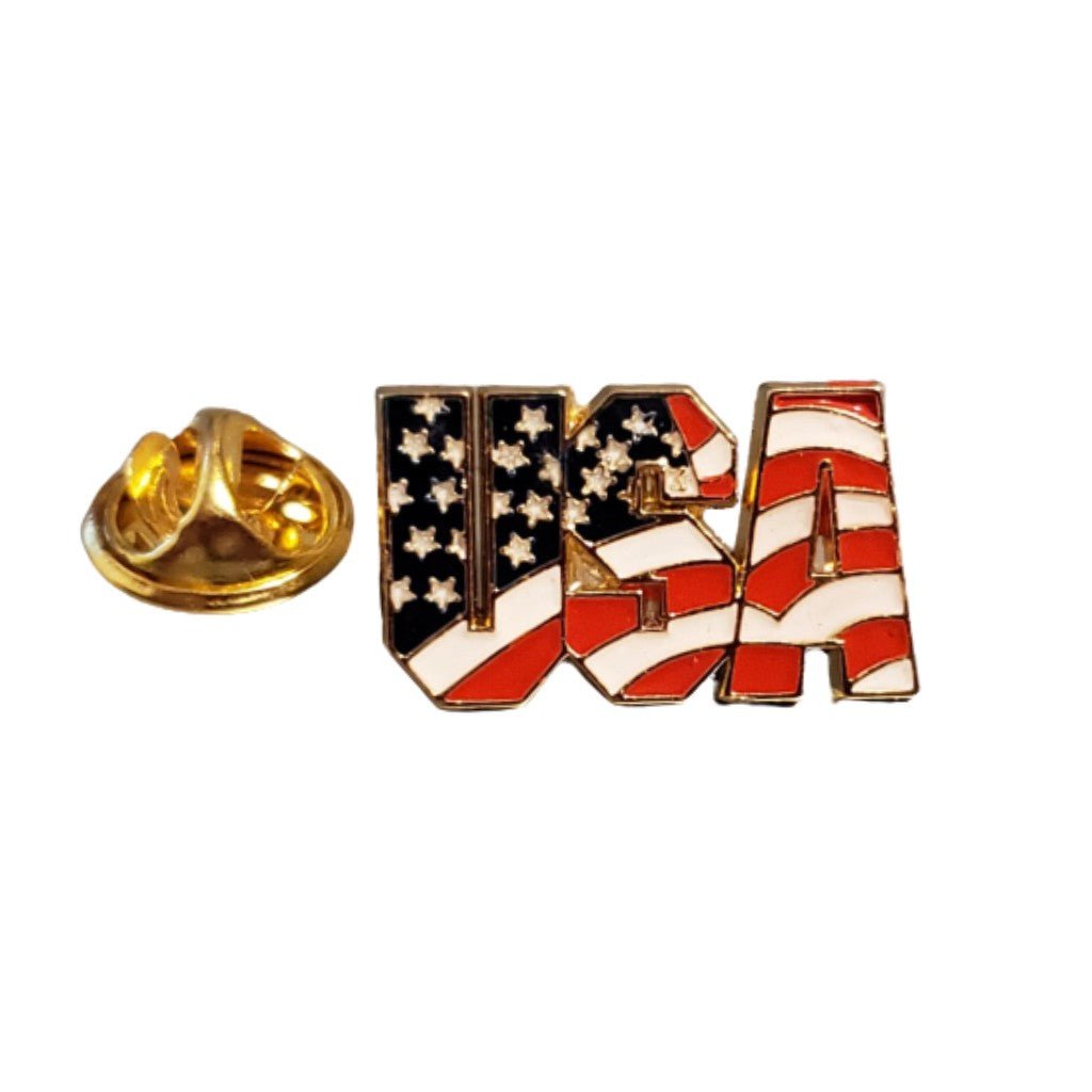 Patriotic USA Enamel Lapel Pin - PatriotDepot.com