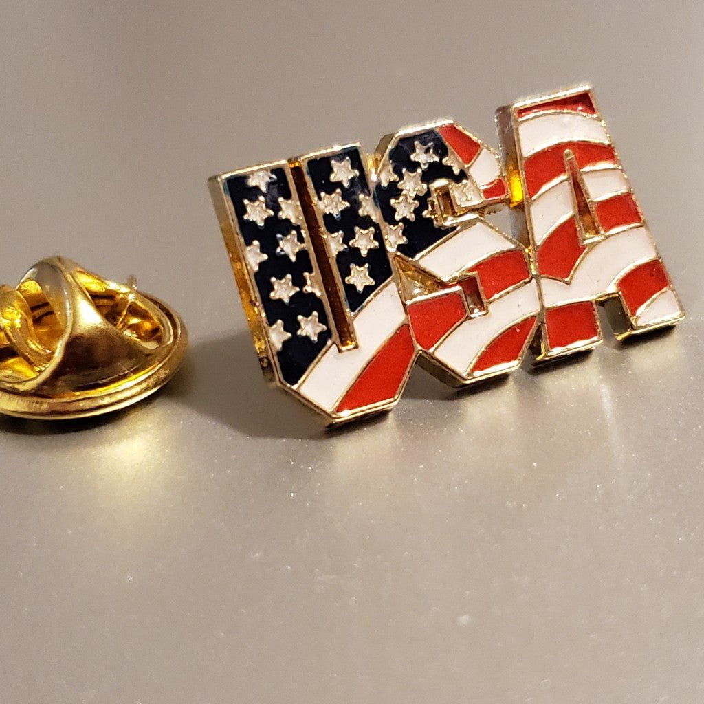 Patriotic USA Enamel Lapel Pin - PatriotDepot.com