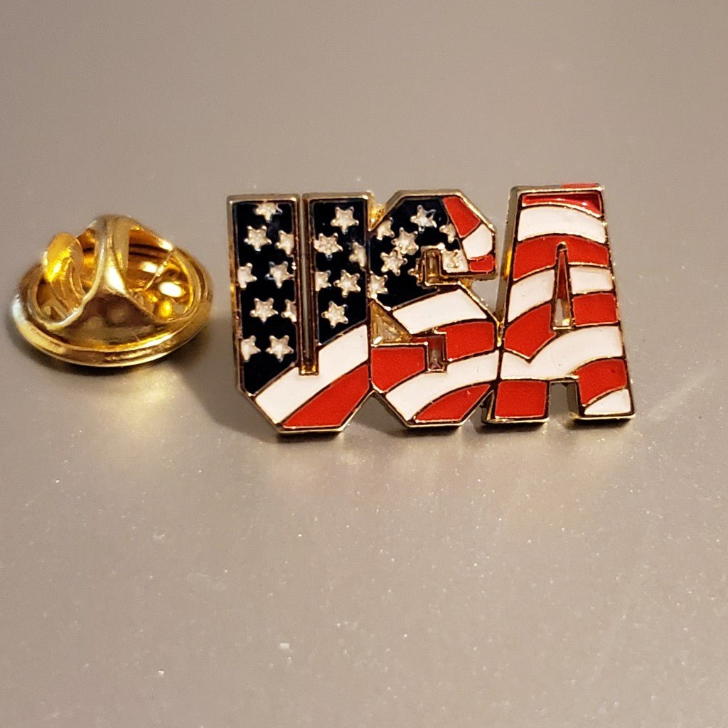 Patriotic USA Enamel Lapel Pin - PatriotDepot.com