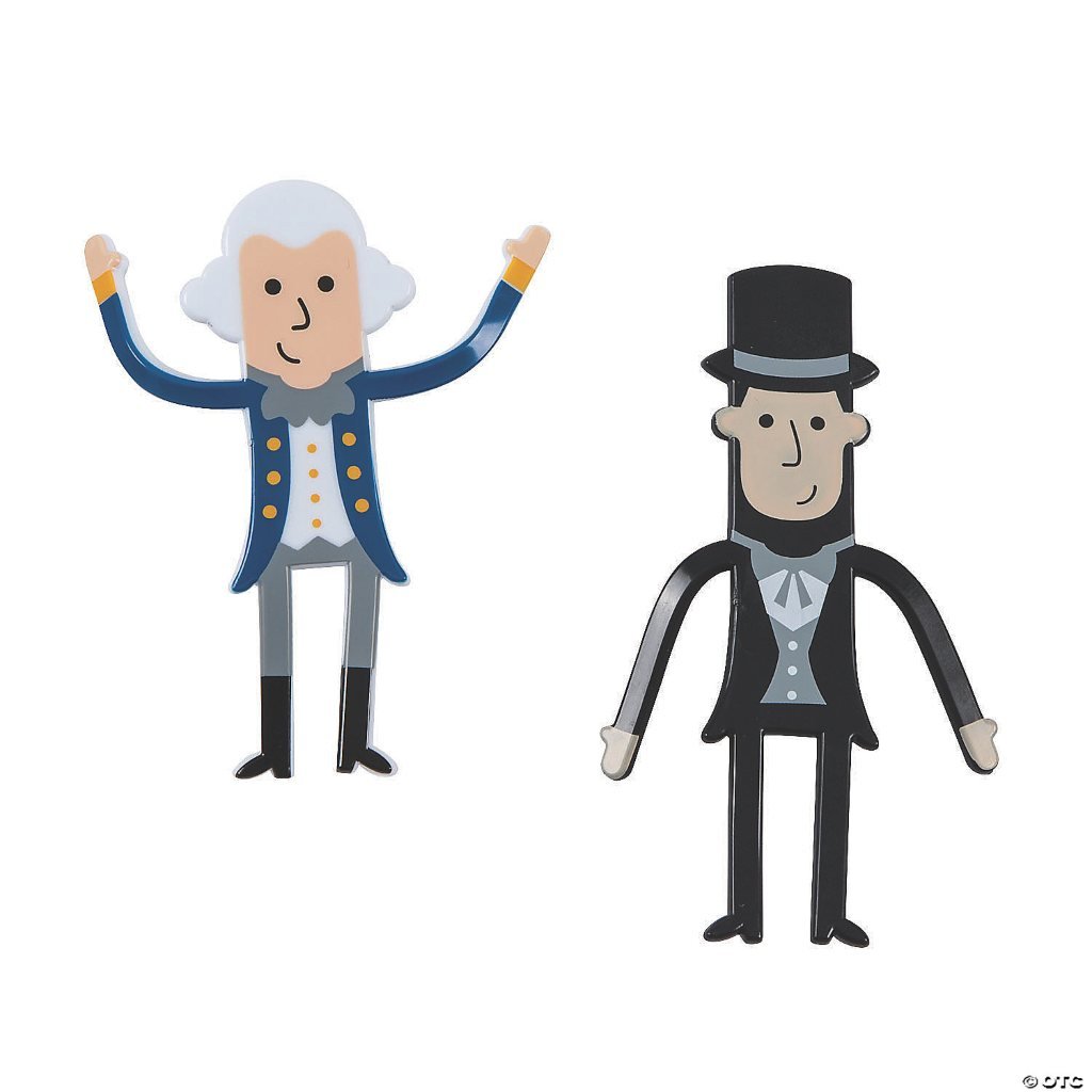 Presidential Bendables (Pair) Washington & Lincoln - PatriotDepot.com