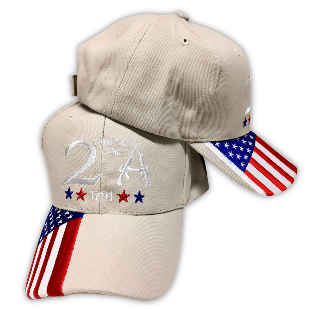 Protect the 2A Embroidered Hat (Tan) - PatriotDepot.com