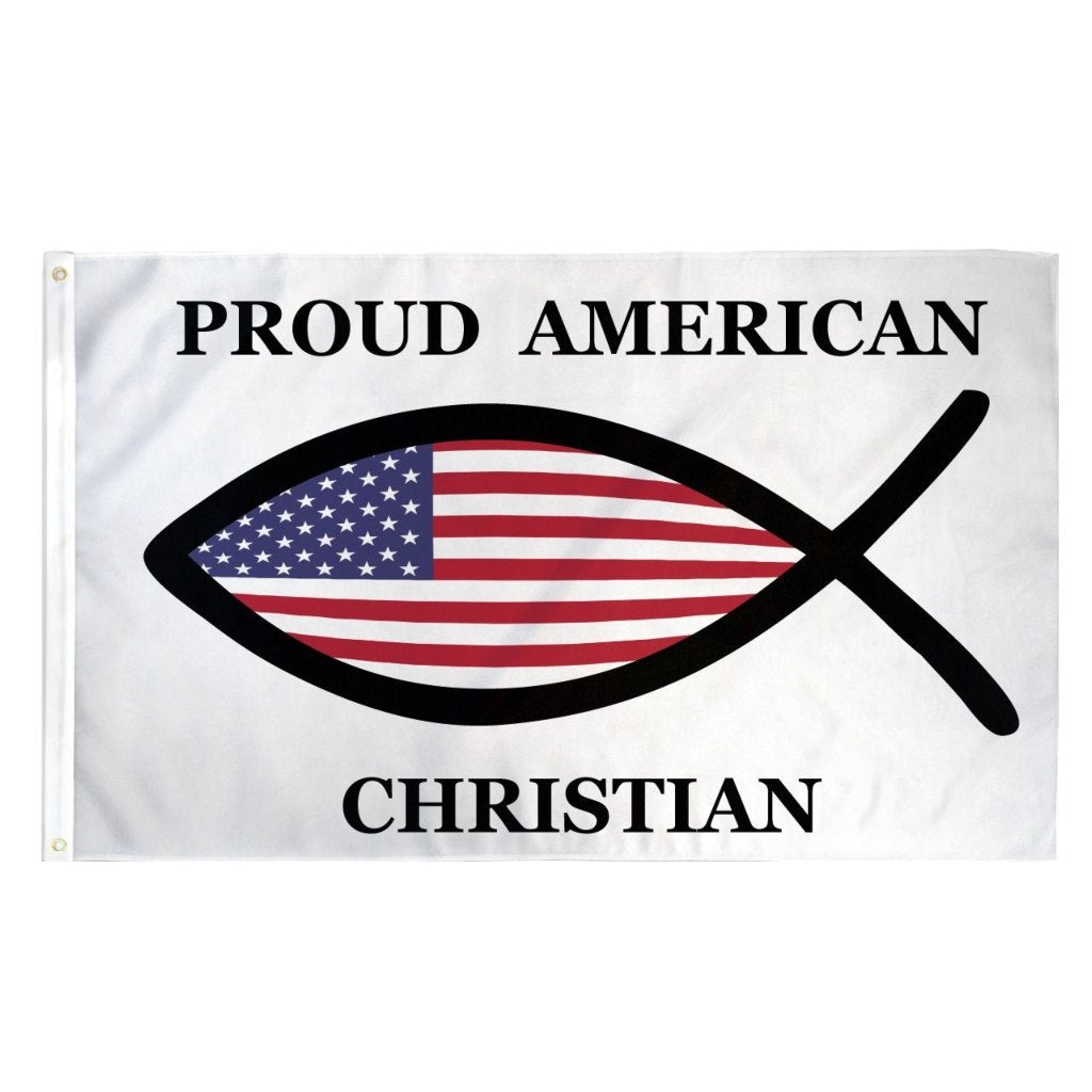 Proud American Christian 3'x5' Flag - PatriotDepot.com