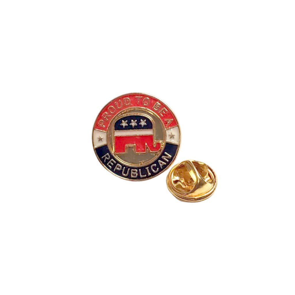 Proud to be a Republican Stamped Lapel Pin - PatriotDepot.com