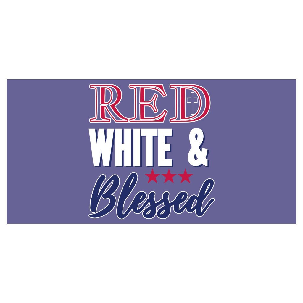 Red White and Blessed Sticker - PatriotDepot.com