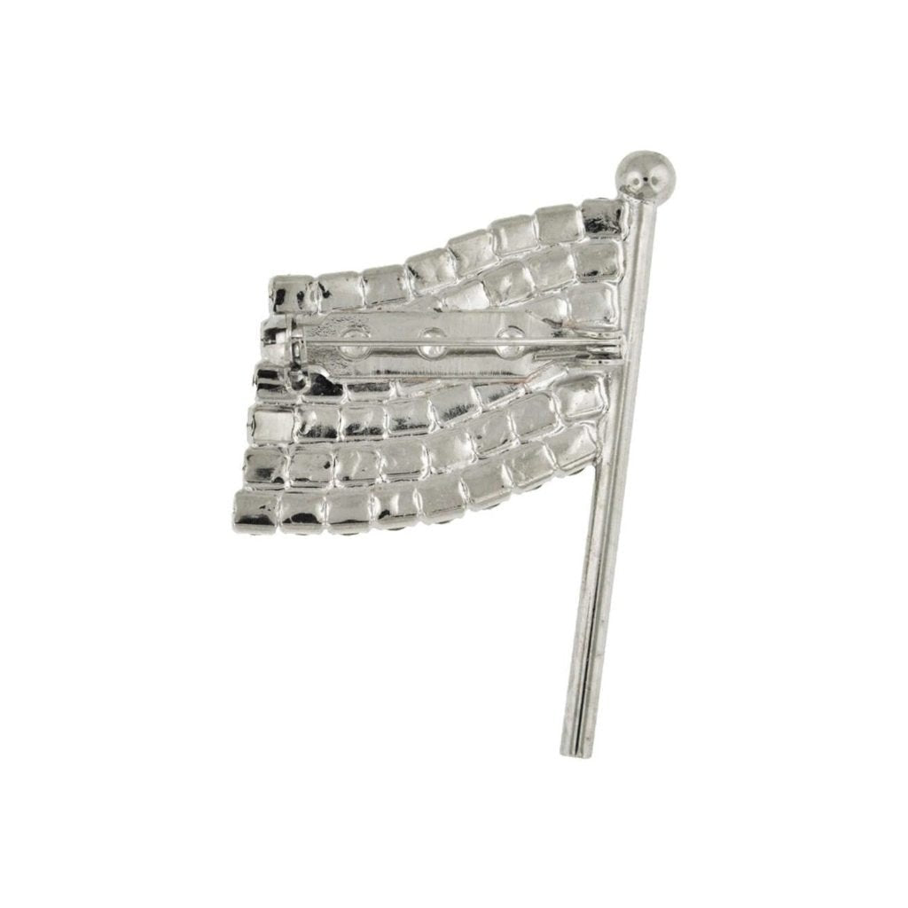 Rhinestone American Flag Brooch (24 handset Austrian crystals) - PatriotDepot.com